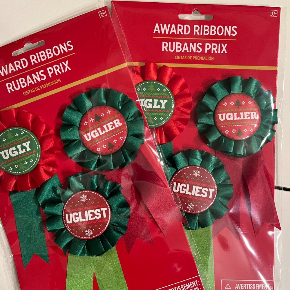 Christmas Ugly Sweater Awards (2 Sets / 1st 2nd, 3rd Place) NEW (ps/x)